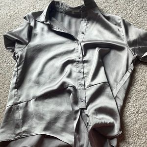 Silk button down